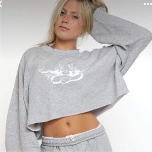 Women's Boys Lie Cropped Sweatshirt